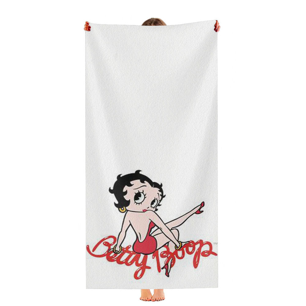 Betty Boop Sexy Red Dress Ultra-Soft Luxury Bathroom Towels
