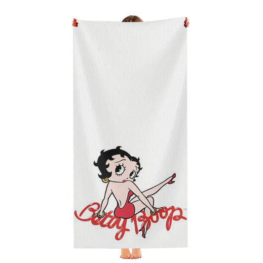 Betty Boop Sexy Red Dress Ultra-Soft Luxury Bathroom Towels