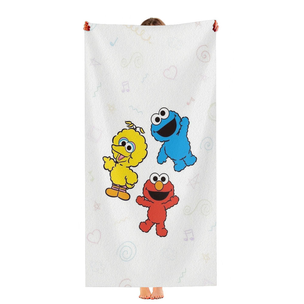 Big Bird Elmo Cookie Monster Ultra-Soft Luxury Bathroom Towels