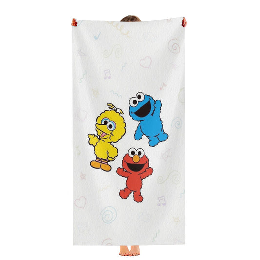 Big Bird Elmo Cookie Monster Ultra-Soft Luxury Bathroom Towels