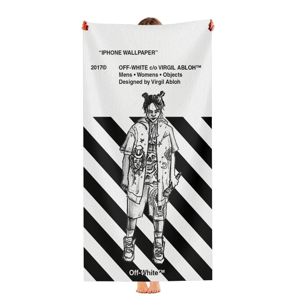 Billie Eilish Off White Virgil Abloh Ultra-Soft Luxury Bathroom Towels