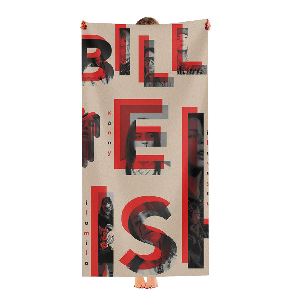 Billie Eilish Pattern Ultra-Soft Luxury Bathroom Towels