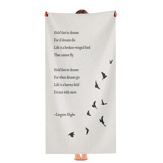 Bird Poem Ultra-Soft Luxury Bathroom Towels