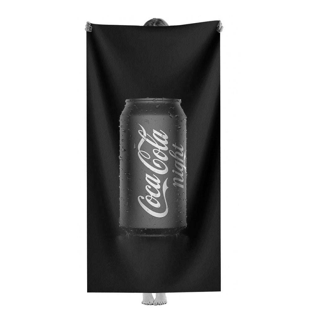 Black And White Coca Cola Ultra-Soft Luxury Bathroom Towels
