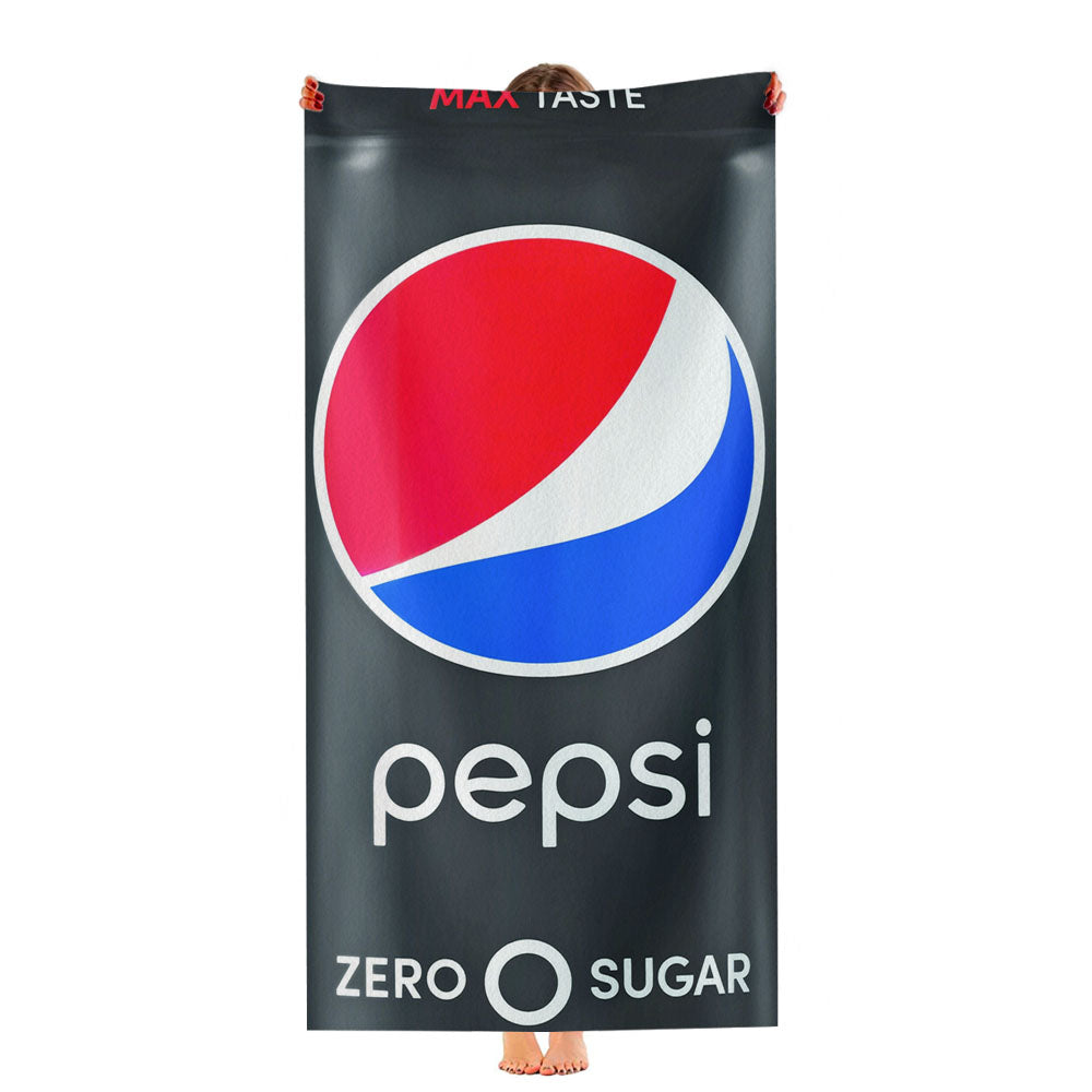 Black Pepsi Can Zero Sugar Max Taste Ultra-Soft Luxury Bathroom Towels