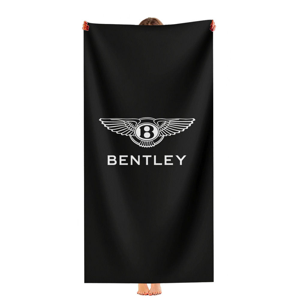 Black White Bentley Logo Ultra-Soft Luxury Bathroom Towels