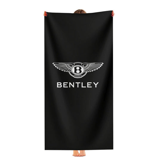 Black White Bentley Logo Ultra-Soft Luxury Bathroom Towels