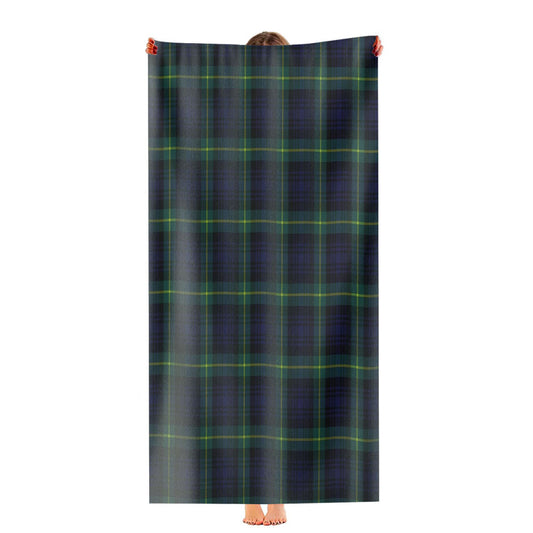 Blue And Green Plaid Ultra-Soft Luxury Bathroom Towels