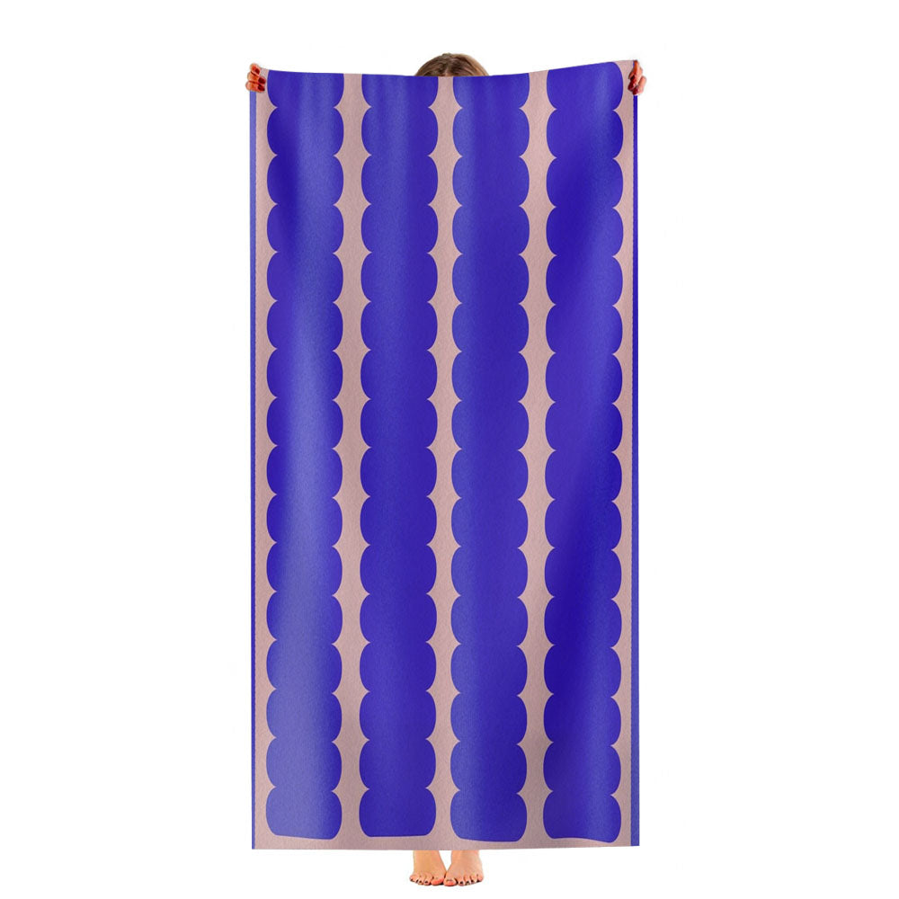 Blue Blush Cloud Patterns Ultra-Soft Luxury Bathroom Towels