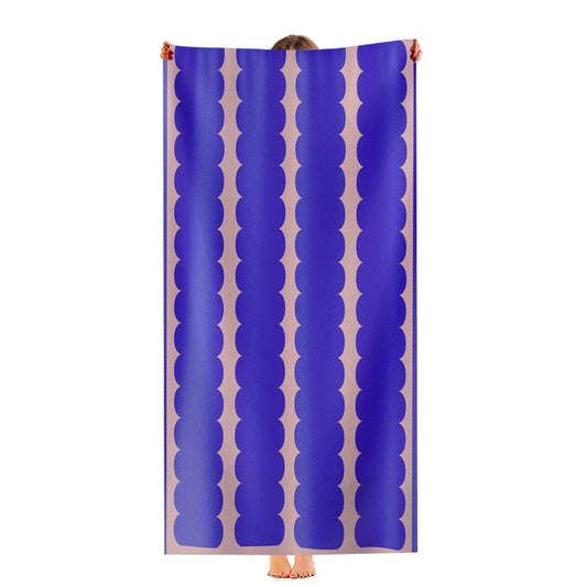 Blue Blush Cloud Patterns Ultra-Soft Luxury Bathroom Towels