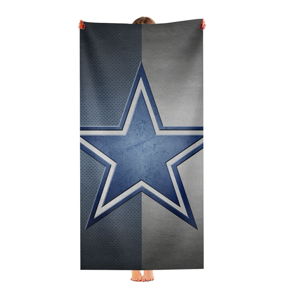 Blue Grey Star Symbol Dallas Cowboys Logo Ultra-Soft Luxury Bathroom Towels