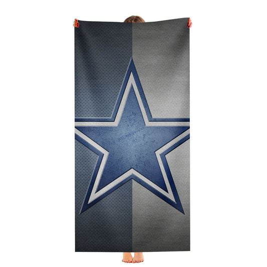 Blue Grey Star Symbol Dallas Cowboys Logo Ultra-Soft Luxury Bathroom Towels