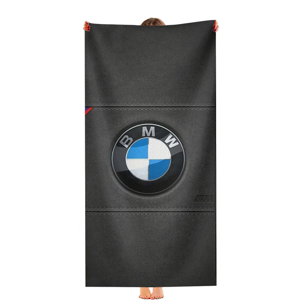 Bmw 3M Logo Leather Ultra-Soft Luxury Bathroom Towels
