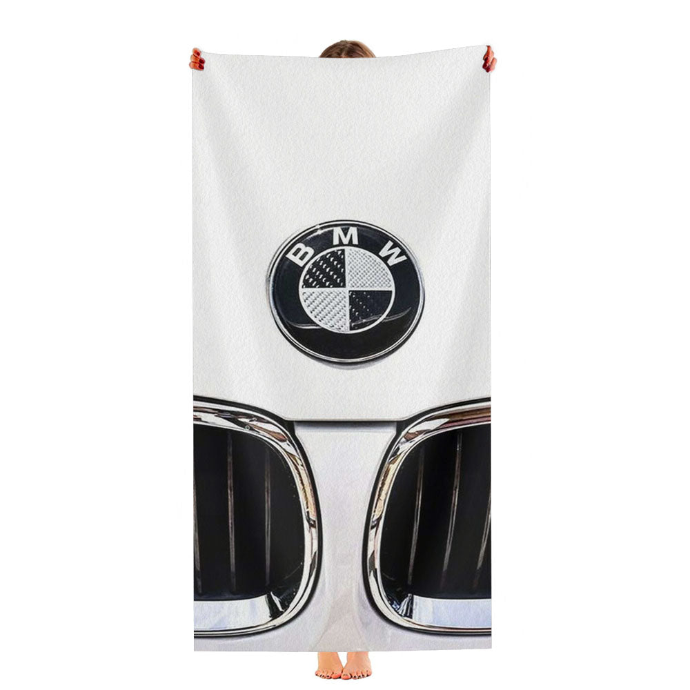 Bmw Car White Logo Ultra-Soft Luxury Bathroom Towels