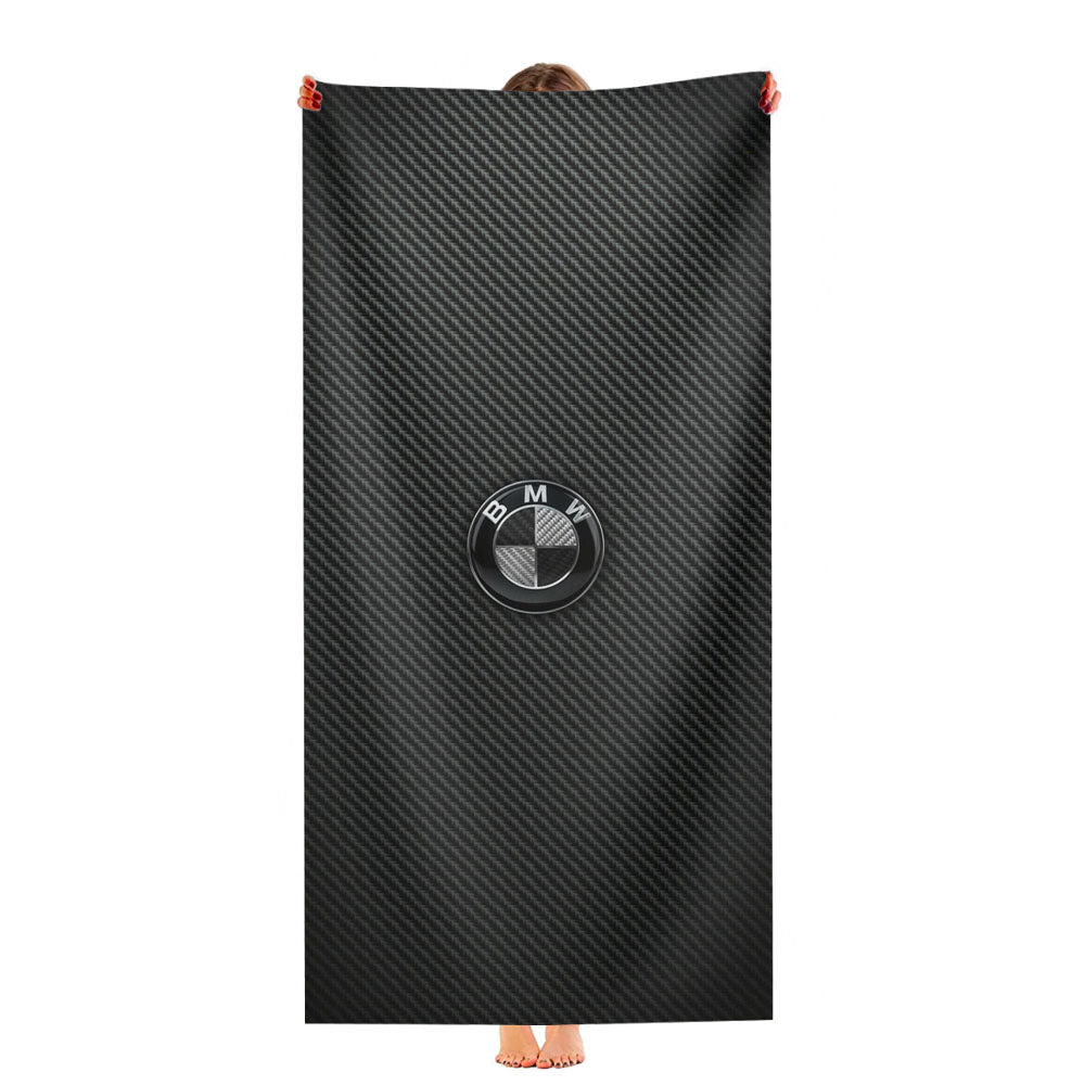 Bmw Cars Carbon Fiber Logo Ultra-Soft Luxury Bathroom Towels