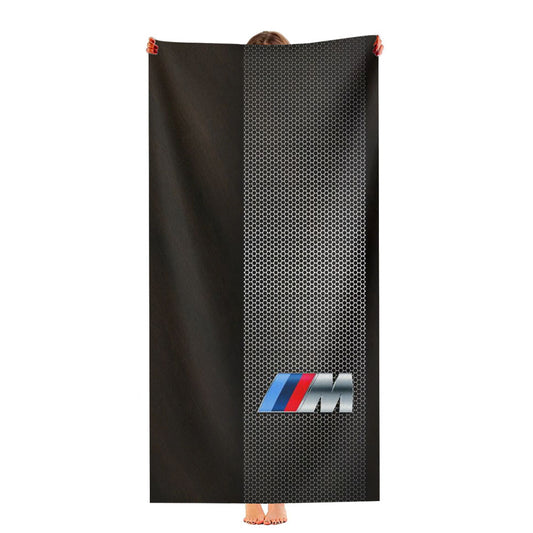 Bmw Fiber Carbon M Series Logo Wallpaper Ultra-Soft Luxury Bathroom Towels
