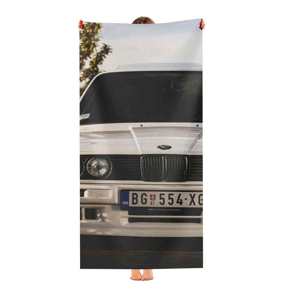 Bmw Head On Ultra-Soft Luxury Bathroom Towels