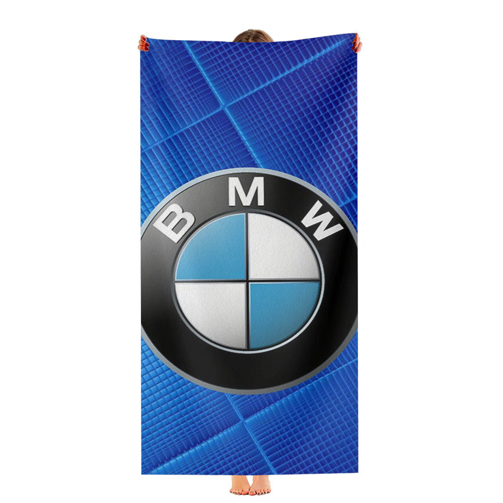 Bmw Logo Blue Carbon Ultra-Soft Luxury Bathroom Towels