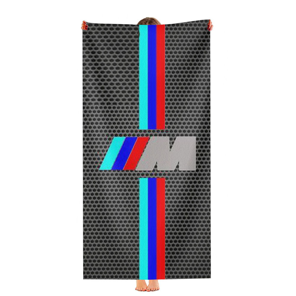 Bmw M Stripe Logo Ultra-Soft Luxury Bathroom Towels