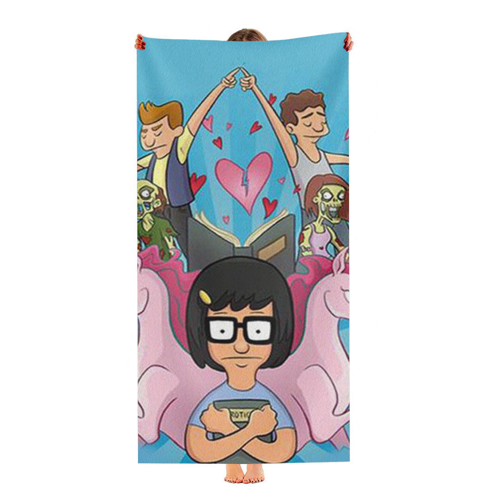 Bob'S Burgers Tina The Belchers Ultra-Soft Luxury Bathroom Towels