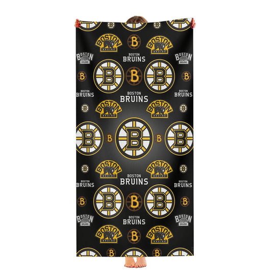 Boston Bruins Collage Ultra-Soft Luxury Bathroom Towels