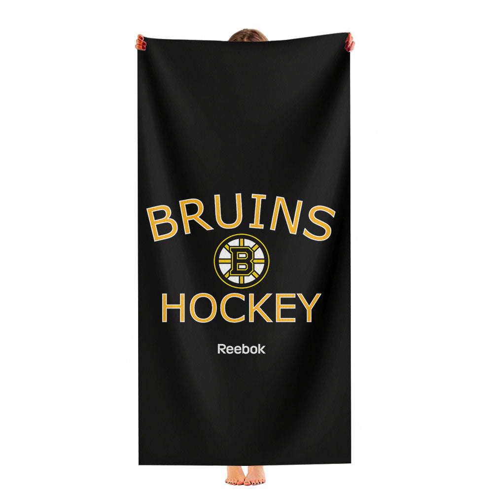 Boston Bruins Hockey Jersey Emblem Ultra-Soft Luxury Bathroom Towels