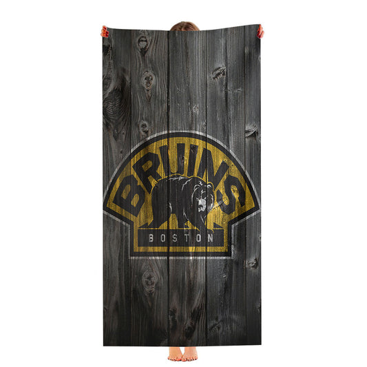 Boston Bruins Hockey Wooden Ultra-Soft Luxury Bathroom Towels