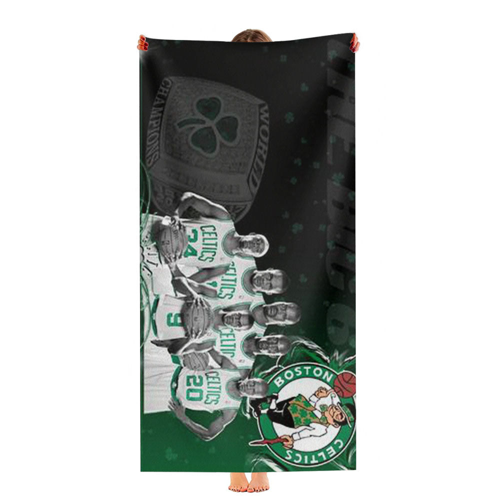 Boston Celtics Basketball Ultra-Soft Luxury Bathroom Towels
