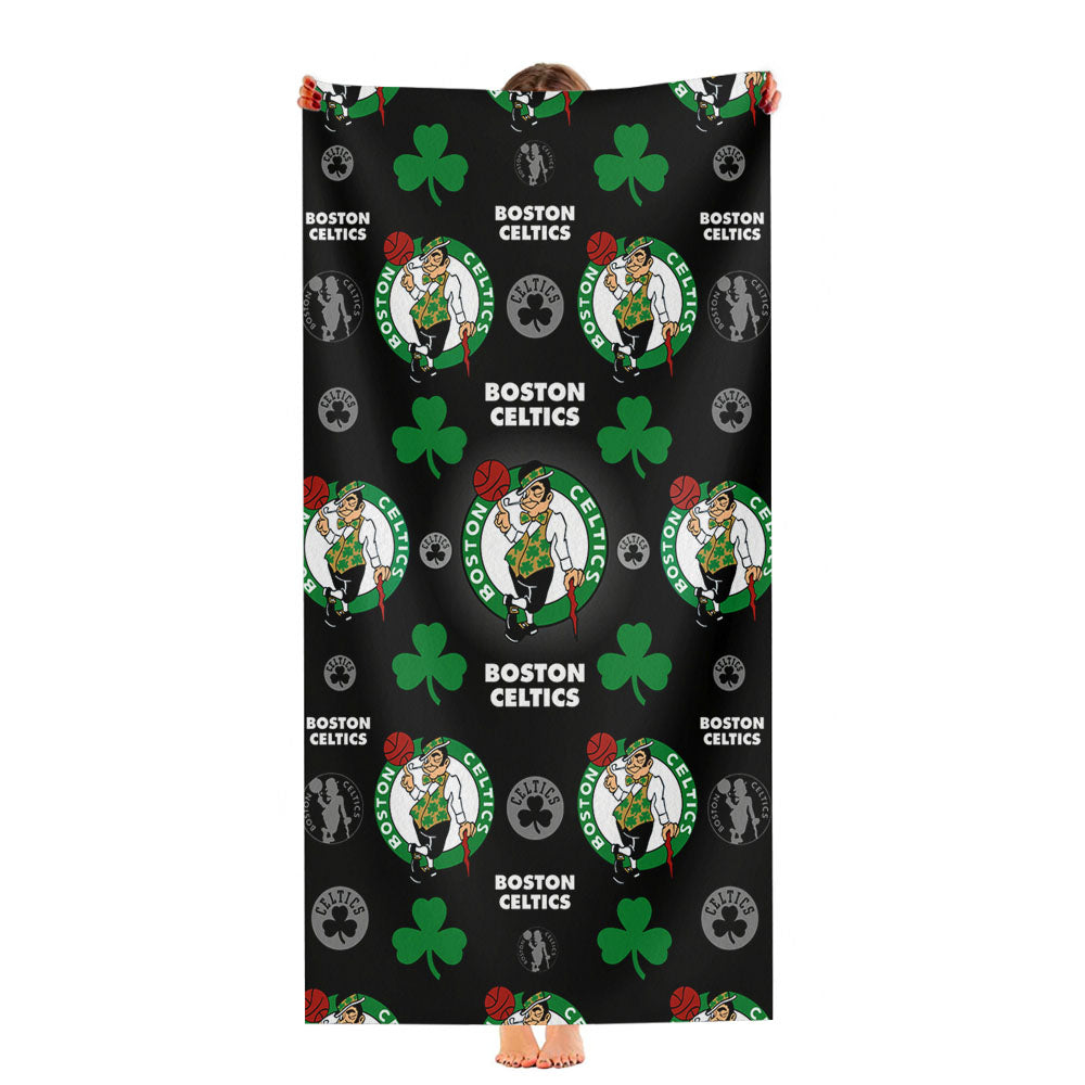 Boston Celtics Patters Ultra-Soft Luxury Bathroom Towels