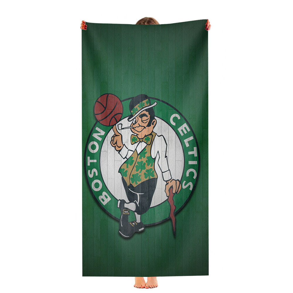 Boston Celtics Wood Logo Ultra-Soft Luxury Bathroom Towels