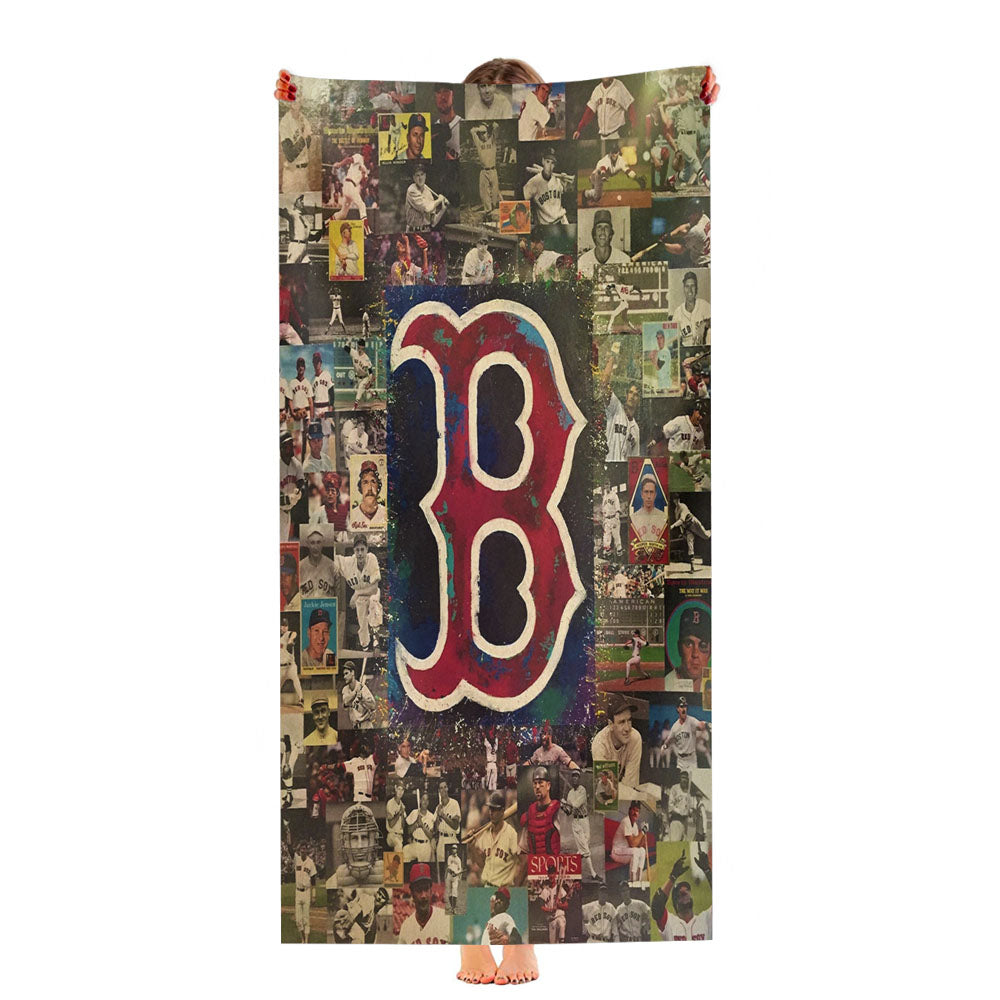 Boston Red Sox Photo Collages Ultra-Soft Luxury Bathroom Towels