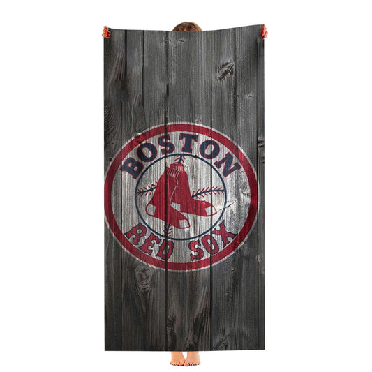 Boston Red Sox Wood Ultra-Soft Luxury Bathroom Towels