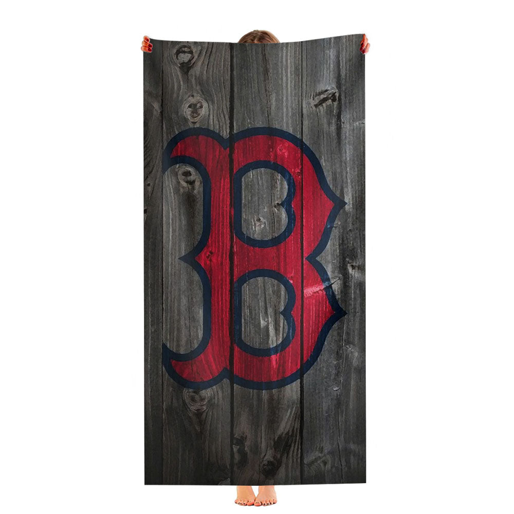 Boston Red Sox Wooden Ultra-Soft Luxury Bathroom Towels