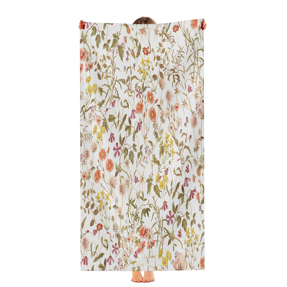 Botanical Mess Pattern Ultra-Soft Luxury Bathroom Towels