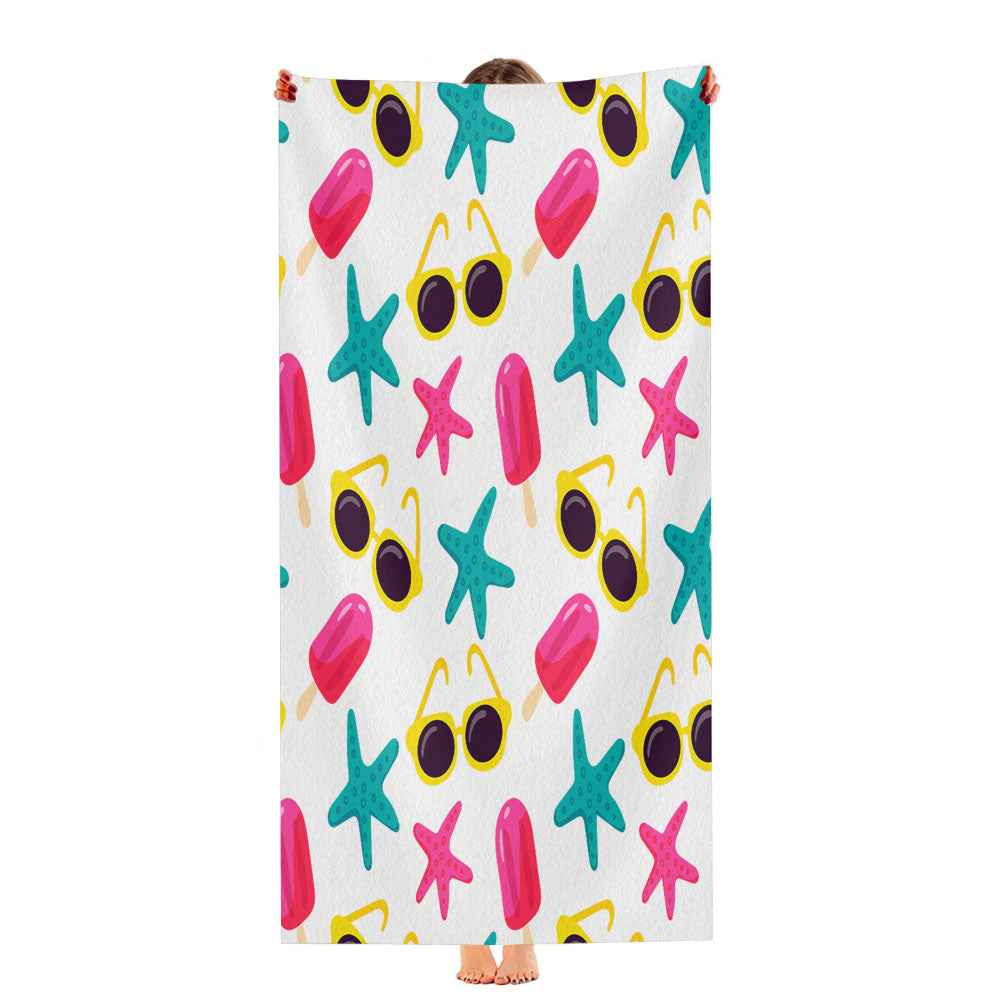 Bright Summer Patterns 04 Ultra-Soft Luxury Bathroom Towels