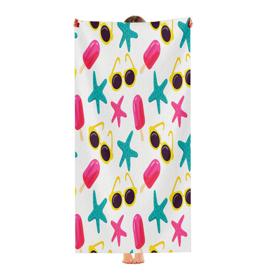 Bright Summer Patterns 04 Ultra-Soft Luxury Bathroom Towels