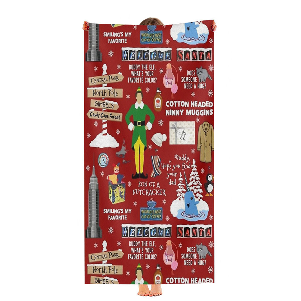 Buddy The Elf Collage Ultra-Soft Luxury Bathroom Towels