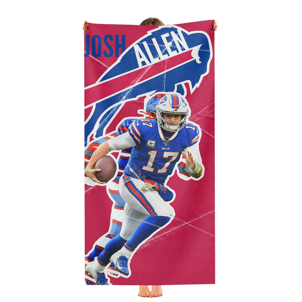 Buffalo Bills Josh Allen Ultra-Soft Luxury Bathroom Towels