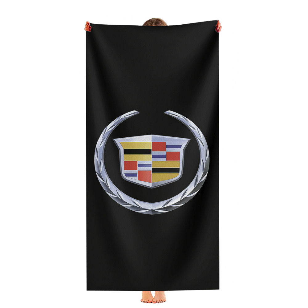 Cadillac Logo Black Ultra-Soft Luxury Bathroom Towels