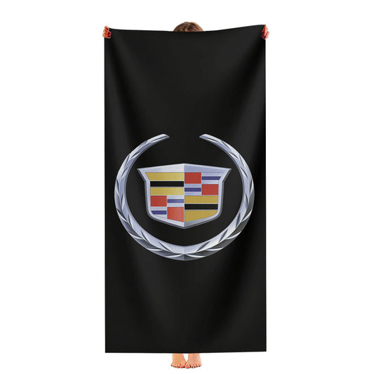Cadillac Logo Black Ultra-Soft Luxury Bathroom Towels