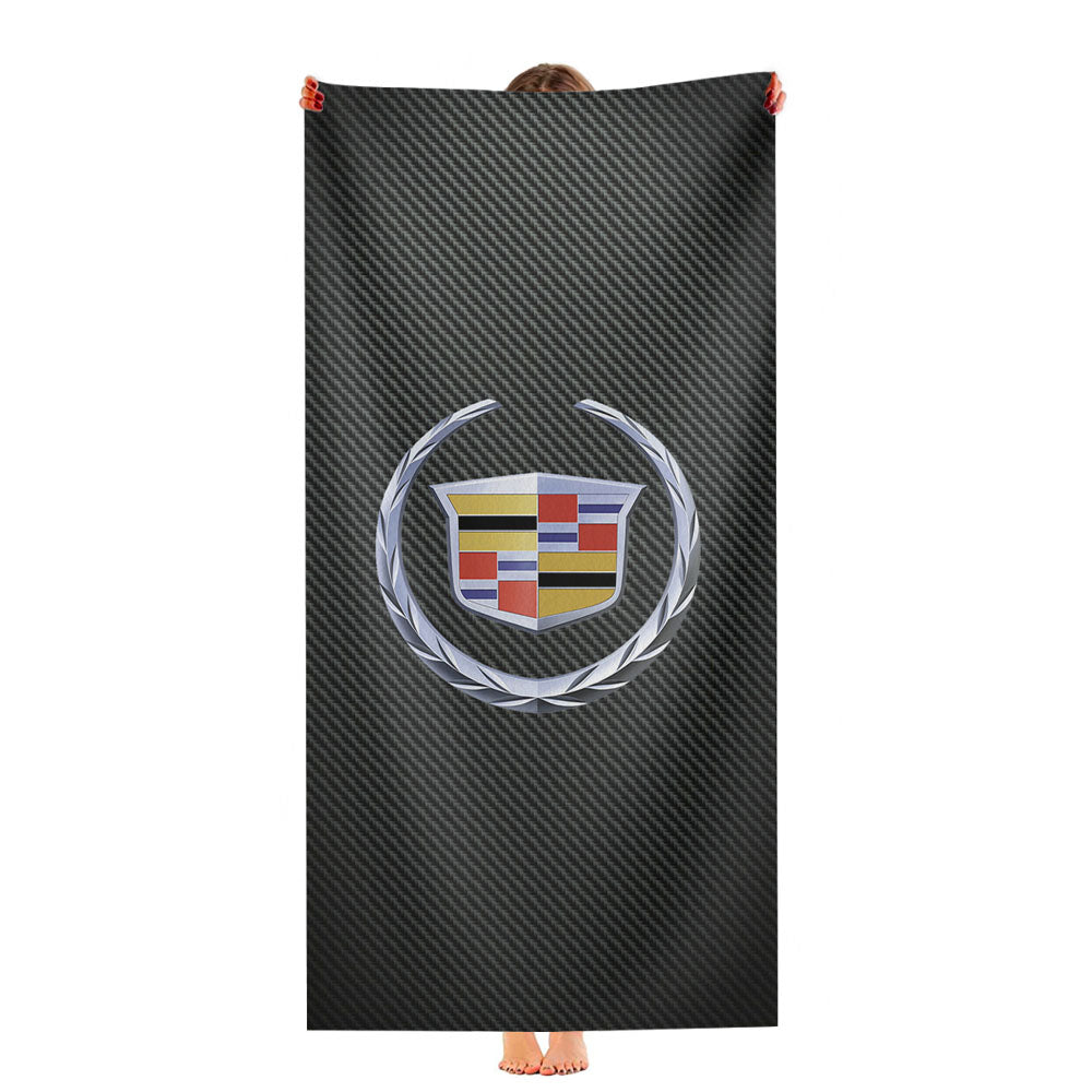 Cadillac Logo Carbon Fiber Ultra-Soft Luxury Bathroom Towels