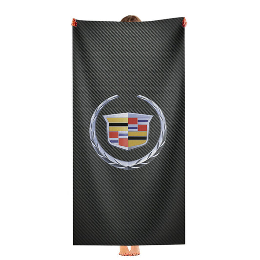 Cadillac Logo Carbon Fiber Ultra-Soft Luxury Bathroom Towels