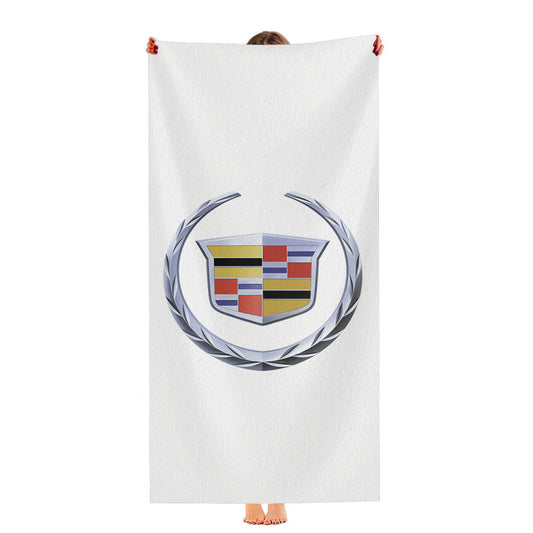Cadillac Logo White Ultra-Soft Luxury Bathroom Towels