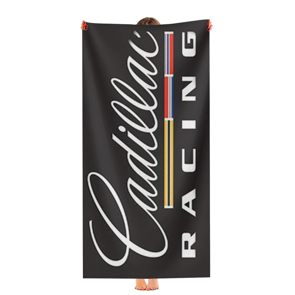 Cadillac Racing Vertical Logo Ultra-Soft Luxury Bathroom Towels
