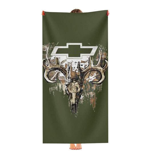 Camo Chevy Fill Skullc Ultra-Soft Luxury Bathroom Towels