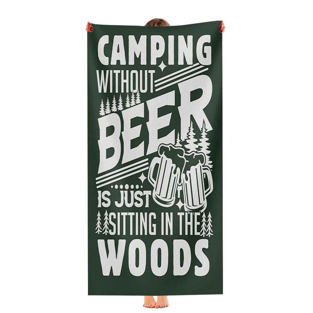 Camping Without Beer Ultra-Soft Luxury Bathroom Towels