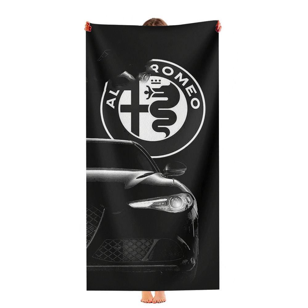 Car Logo Alfa Romeo Ultra-Soft Luxury Bathroom Towels