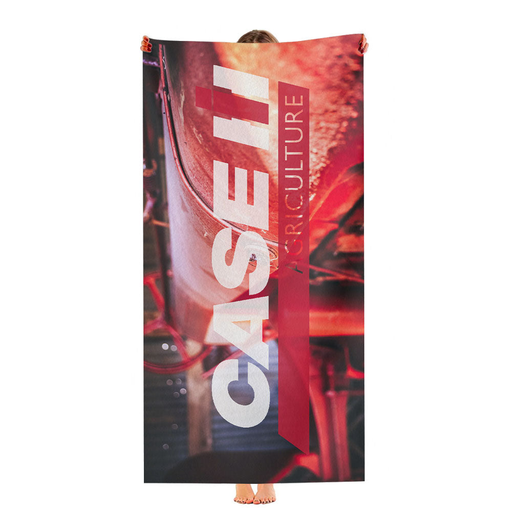 Case Ih Agriculture Logo Red Tractors Ultra-Soft Luxury Bathroom Towels