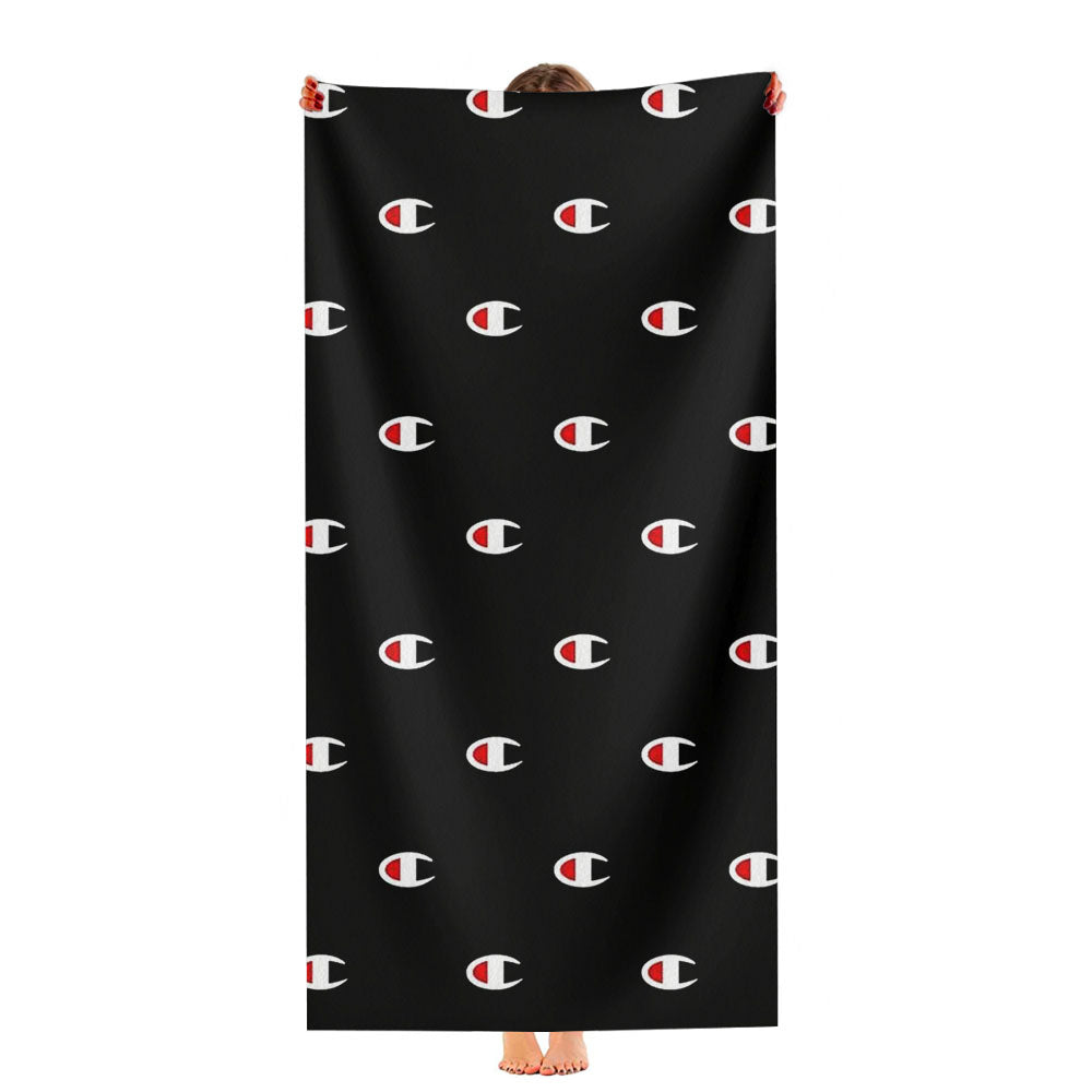 Champion Emblem Pattern Ultra-Soft Luxury Bathroom Towels