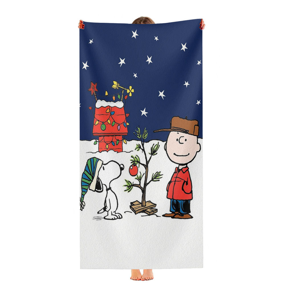 Charlie Brown Peanuts Comics Snoopy Ultra-Soft Luxury Bathroom Towels